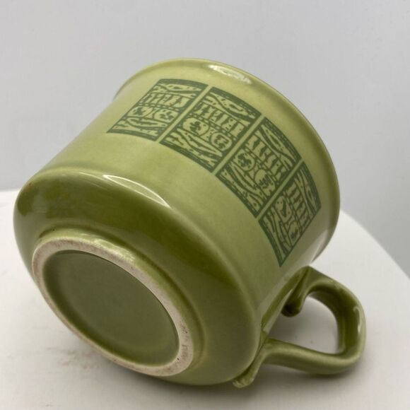 Vintage Taylor Smith Taylor - Oasis Green Pattern - Set of 3 Cups - Picture 7 of 7